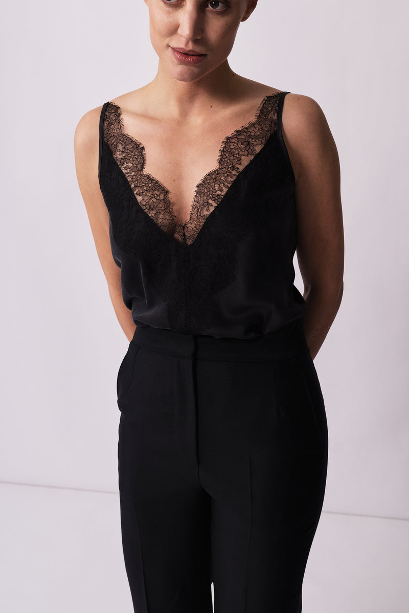 The Silk Cami with Lace