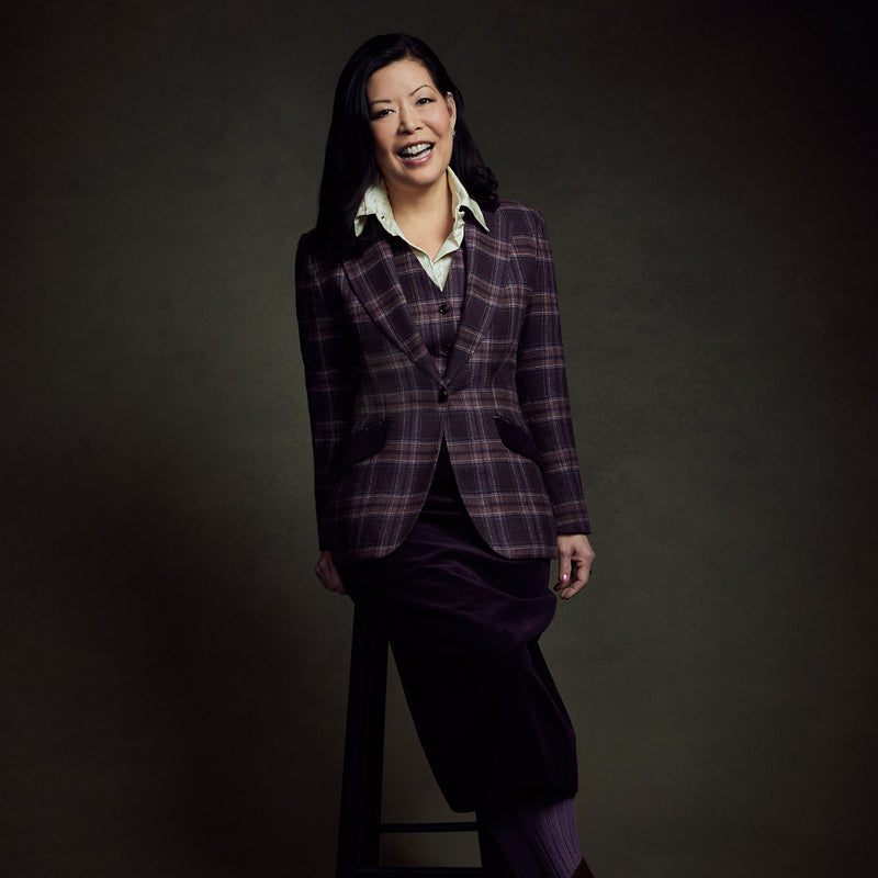 Purple Tweed Shooting Suit - Andrea Wong